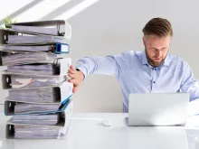 man with laptop on the table